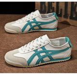 Sneaker Herren | Retro Runner mit Kontraststreifen & Wildleder-Akzenten – Grün