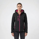 Softshell Jacke Damen | Kapuze & Windabweisender Schutz – Schwarz
