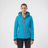 Softshell Jacke Damen | Kapuze & Windabweisender Schutz – Blau