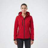 Softshell Jacke Damen | Kapuze & Windabweisender Schutz – Rot