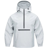 Softshell Jacke Herren mit Kapuze | Anorak-Style & Sichere Reißverschluss-Tasche – Hellgrau