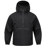Softshell Jacke Herren mit Kapuze | Anorak-Style & Sichere Reißverschluss-Tasche – Schwarz