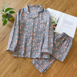 Sommer Pyjama Damen | Blumenprint & Leicht – Lavendel