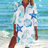 Sommer Shirt Damen | Tie-Dye Print & Lässig – Weiß