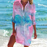 Sommer Shirt Damen | Tie-Dye Print & Lässig – Rosa