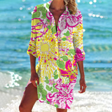 Sommer Shirt Damen | Tie-Dye Print & Lässig – Gelb
