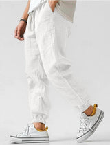 Sommerhose Herren | Jogger Fit & Leicht – Weiß