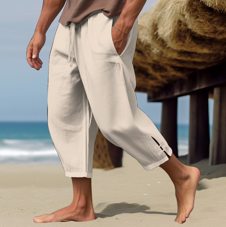 Sommerhose | Lockere Passform | Kordelzug | Haremshose | Herrenhose