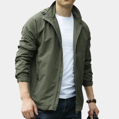 Sommerjacke – Leichte Cargo-Jacke mit Kapuze für Männer