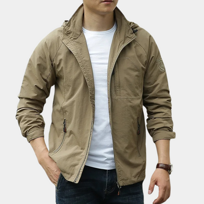 Sommerjacke – Leichte Cargo-Jacke mit Kapuze für Männer