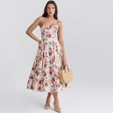 Sophia – Elegantes schlankmachendes Kleid für Damen – Hellrosa