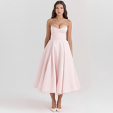 Sophia – Elegantes schlankmachendes Kleid für Damen – Rosa