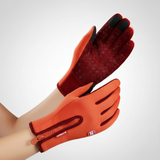 Spritzwasserfeste Handschuhe mit Touchscreen und rutschfester Handfläche – Orange