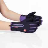 Spritzwasserfeste Handschuhe mit Touchscreen und rutschfester Handfläche – Lila