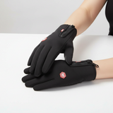 Spritzwasserfeste Handschuhe mit Touchscreen und rutschfester Handfläche – Schwarz 1