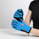 Spritzwasserfeste Handschuhe mit Touchscreen und rutschfester Handfläche – Blau