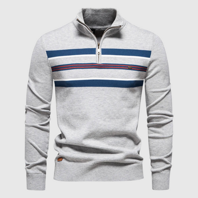 Sportlicher Pullover mit modernem Kontrastdesign