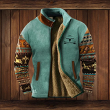 Stefan | Herren Warme Winterjacke mit Fleece – Blau