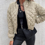 Steppjacke Bomber Kurz Modern – Beige