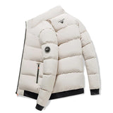 Steppjacke Herren | Übergangsjacke Herren | Stehkragen-Windschutz & Wärmekomfort – Beige