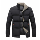 Steppjacke Herren | Übergangsjacke Herren | Stehkragen-Windschutz & Wärmekomfort – Schwarz