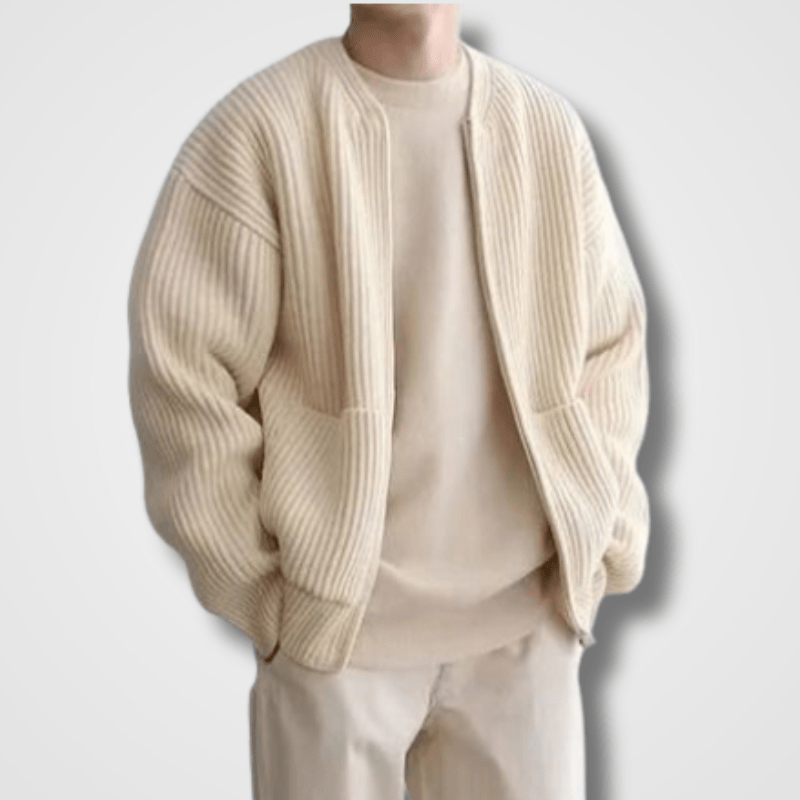 Strickjacke | Full Zip | Chunky | Zip-Up Cardigan | Strickjacke für Männer