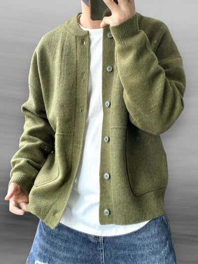 Strickjacke mit Knöpfen | Lässig | Taschen | Strickjacke | Herren-Strickjacke