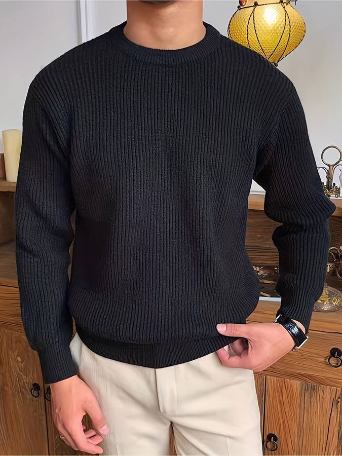 Strickpullover – warm – Rippstrick – Strickpullover – Herren-Strickwaren
