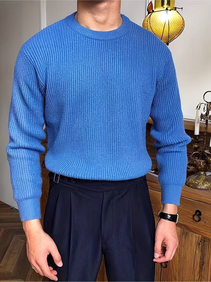 Strickpullover – warm – Rippstrick – Strickpullover – Herren-Strickwaren