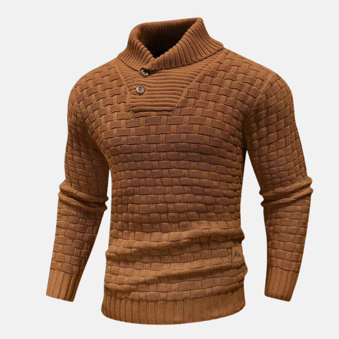 Strickpullover mit Schalkragen für Eleganz