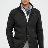 Strukturierter Strickjacke Mit Langen Ärmeln - Lennox – Schwarz
