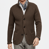 Strukturierter Strickjacke Mit Langen Ärmeln - Lennox – Braun