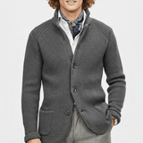 Strukturierter Strickjacke Mit Langen Ärmeln - Lennox – Grau