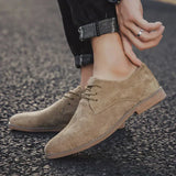 Martin | Herren Frühling Minimalistische Schnür-Derby-Schuhe – Khaki