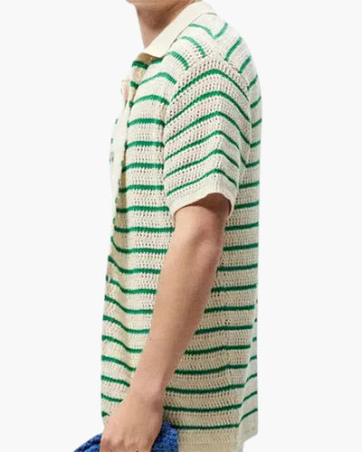 Herren Atmungsaktiv Gestrickt Polo Hemd | Kurzarm