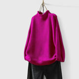 Mia | Stilvoller Und Gemütlicher Strickpullover Für Damen – Rosenrot