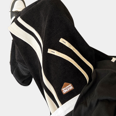 Sweatpants - Gestreifte Herren Jogger mit weitem Bein und lockerer Passform