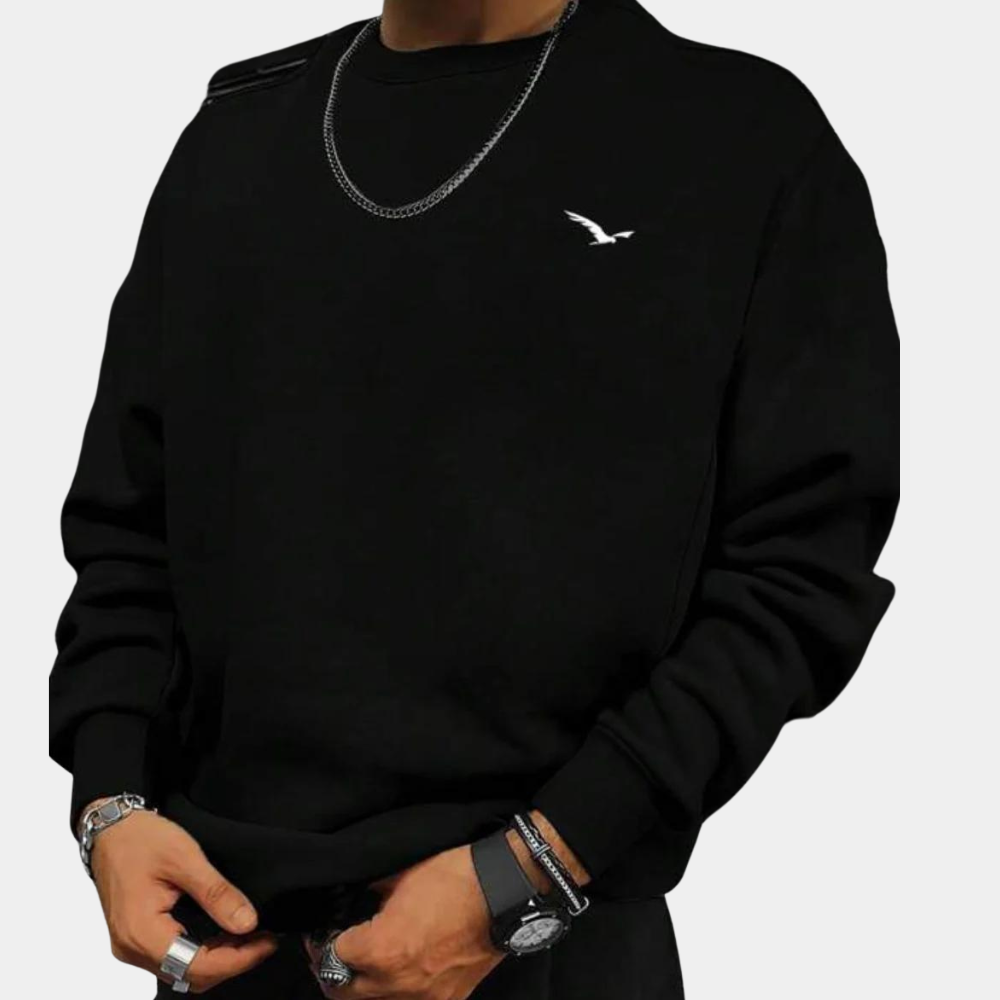 Sweatshirt – Bequem – Rundhalsausschnitt – Pullover – Herrenbekleidung