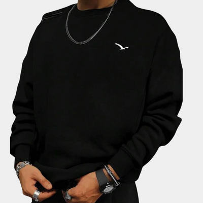 Sweatshirt – Bequem – Rundhalsausschnitt – Pullover – Herrenbekleidung