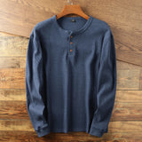 Sweatshirt Herren | Henley-Knopfleiste & Lässiger Langarm-Komfort – Blau