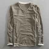 Sweatshirt Herren | V-Ausschnitt & Langarm-Komfort – Grau