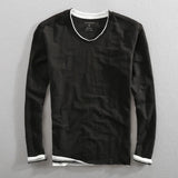 Sweatshirt Herren | V-Ausschnitt & Langarm-Komfort – Schwarz