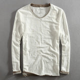 Sweatshirt Herren | V-Ausschnitt & Langarm-Komfort – Weiß