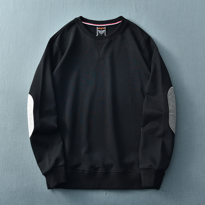 Sweatshirt - Lässiger Herren-Pullover in Übergröße mit Ellbogen-Patches