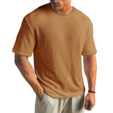 T-Shirt Herren | Struktur-Optik & Atmungsaktiver Komfort – Braun