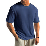 T-Shirt Herren | Struktur-Optik & Atmungsaktiver Komfort – Blau