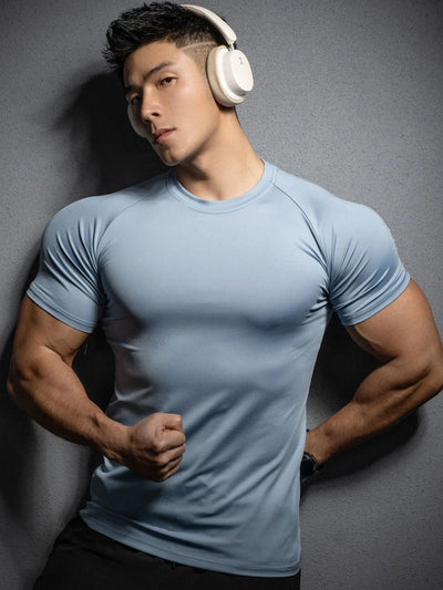 T-Shirt – Kurzarm-T-Shirt mit Rundhalsausschnitt und eng anliegendem Schnitt für Herren