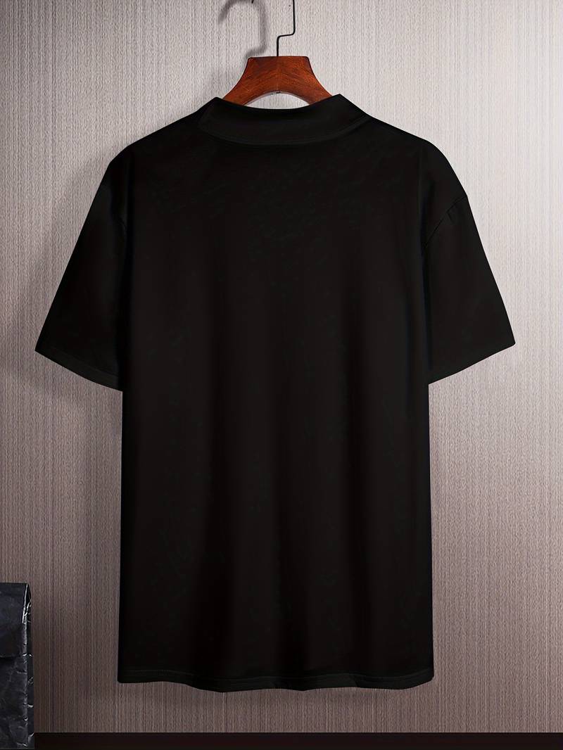 T-Shirt mit hohem Kragen | Kurzarm | Rollkragen | Herren-T-Shirt | Herrenbekleidung