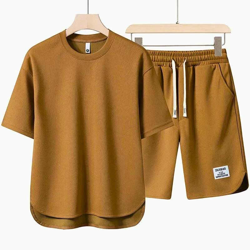 T-Shirt und Shorts Set - Lässig - Sweat-Shorts - Zweiteiler - Herrenbekleidung