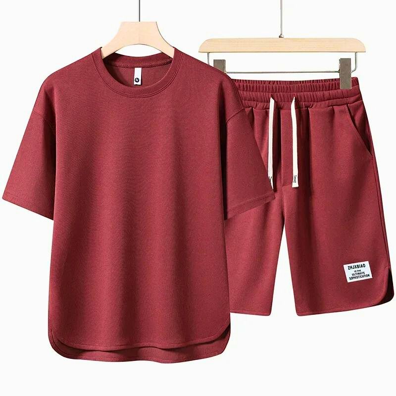 T-Shirt und Shorts Set - Lässig - Sweat-Shorts - Zweiteiler - Herrenbekleidung
